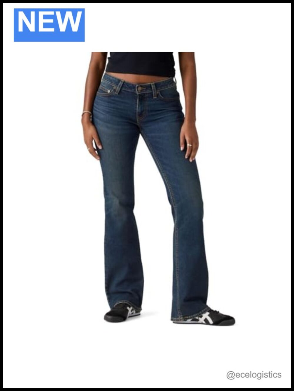 Low Rise Boot Cut Stretch Jeans Cotton Blend Size 27